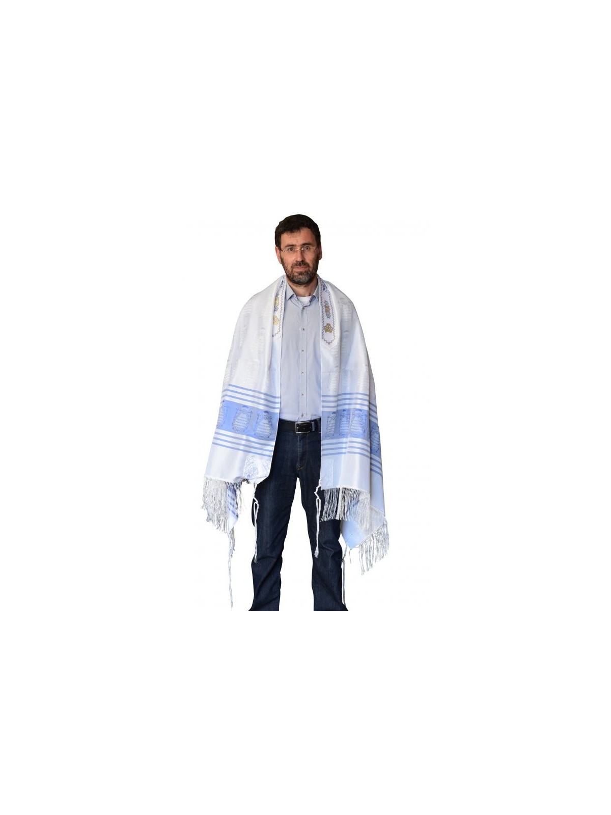 טליתניה פוליאסטר משי סטנדרטי טלית תפילת... | טליתים מסורתיים